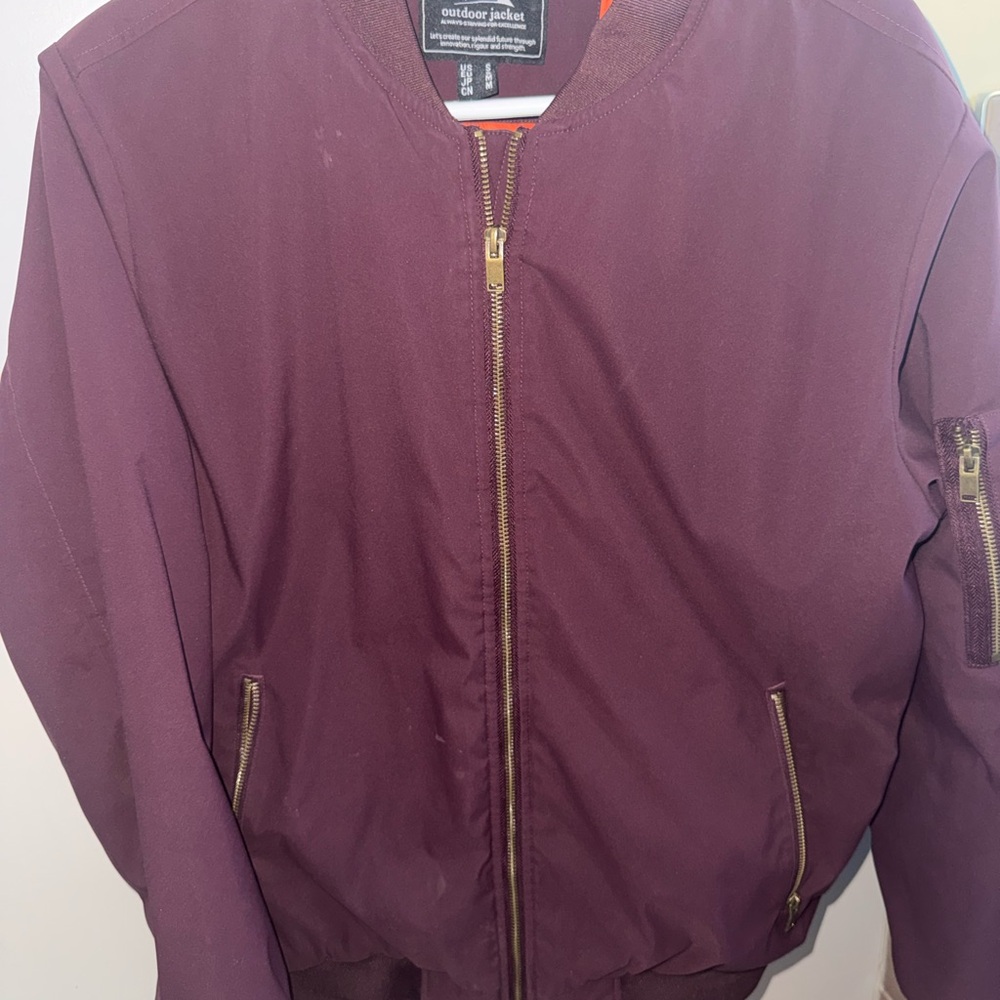 Women’s (or men’s)  Burgundy Bomber